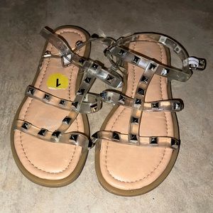 Girls metal studded sandals, size 1